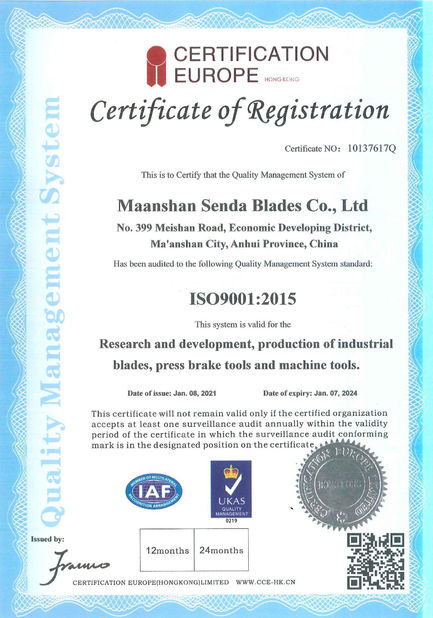 中国 Senda Group Co.，Ltd 認証